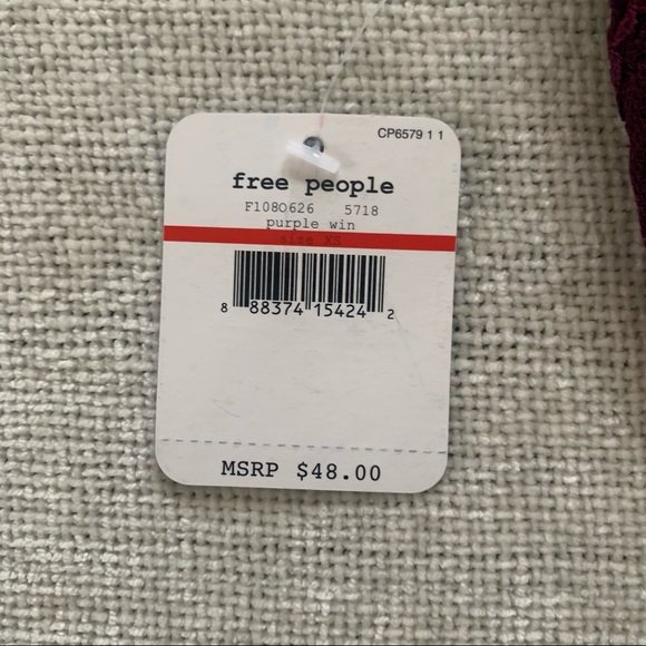 Free People bra racerback purple embroidered lacy bra Intimately NWT - Picture 6 of 7